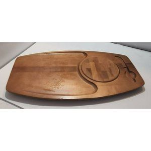 Vtg/Retro MCM Baribocraft Wooden Surfboard Cheese and Bread Serving Board 18"